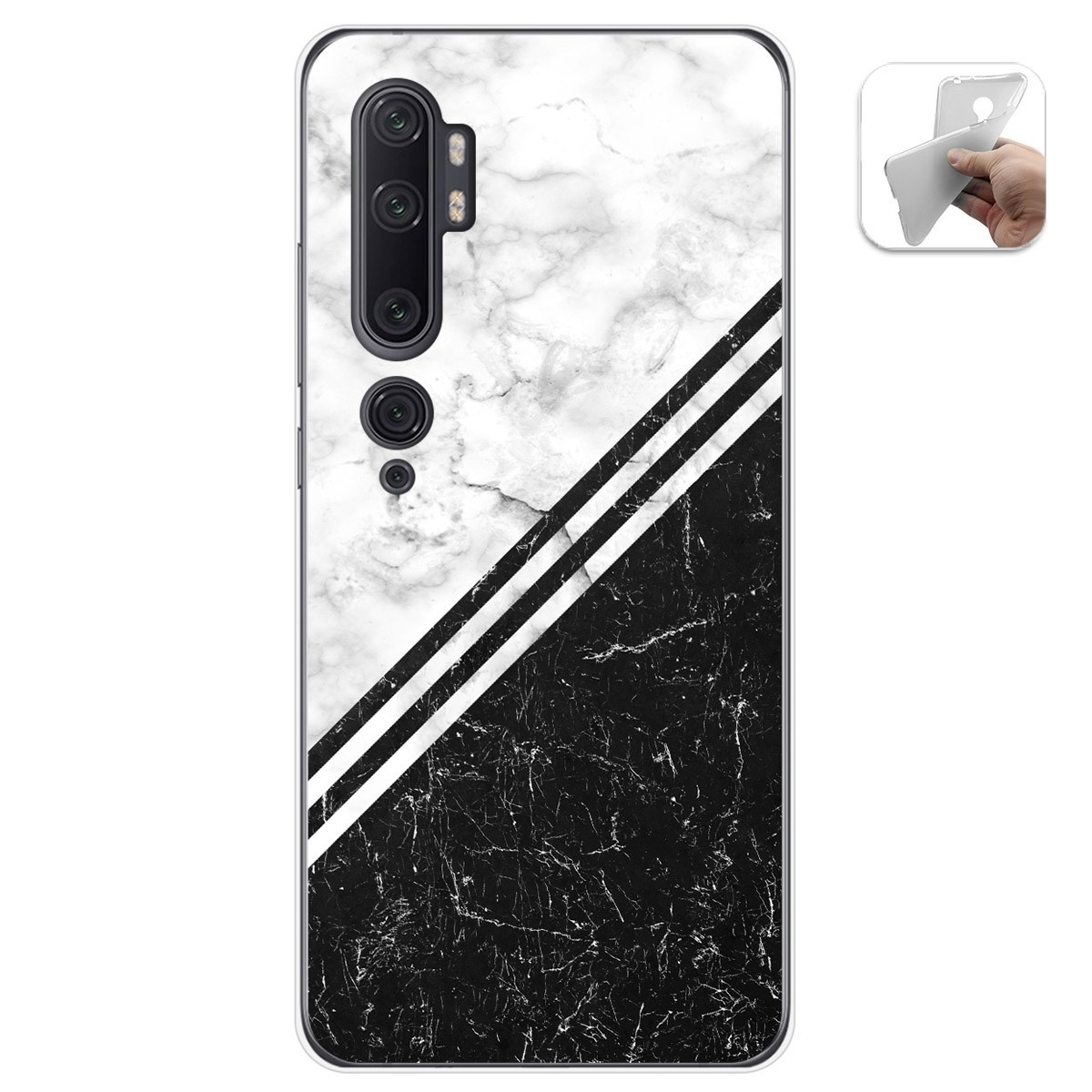 Funda Gel Tpu para Xiaomi Mi Note 10 diseño Mármol 01 Dibujos
