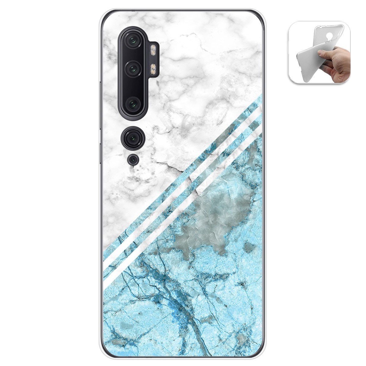 Funda Gel Tpu para Xiaomi Mi Note 10 diseño Mármol 02 Dibujos