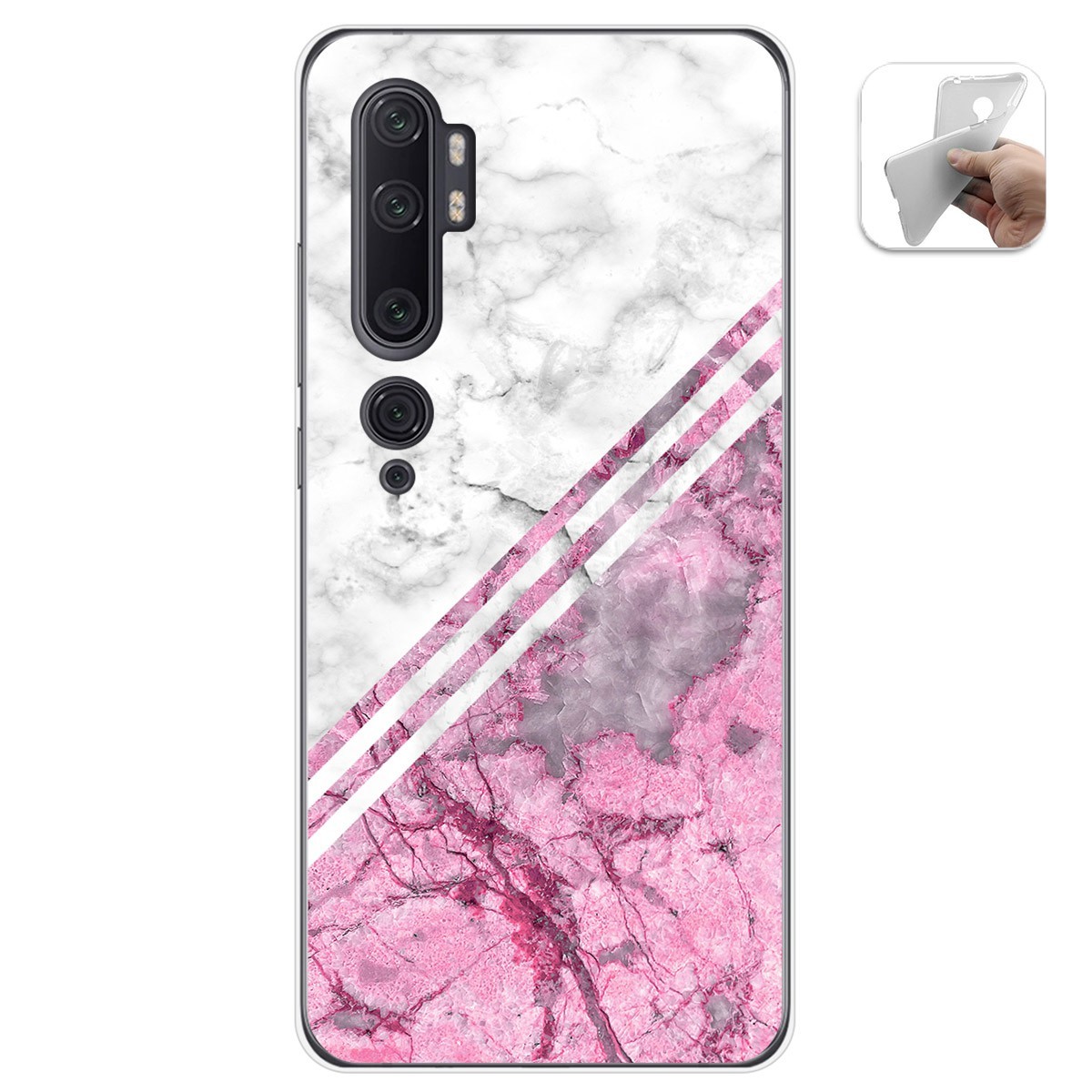 Funda Gel Tpu para Xiaomi Mi Note 10 diseño Mármol 03 Dibujos