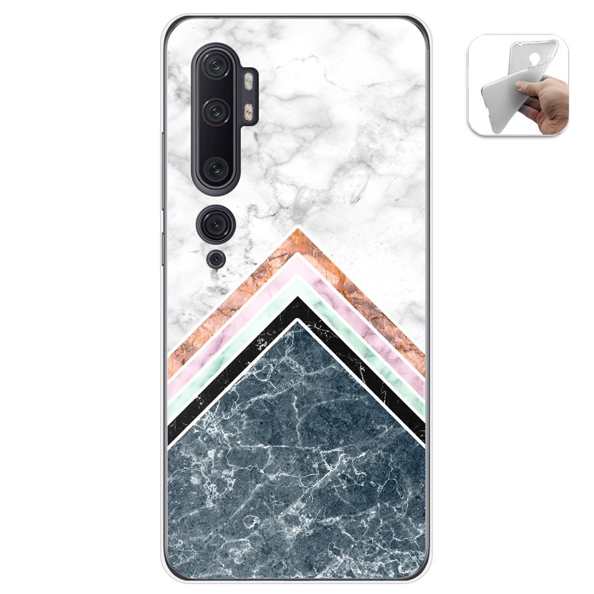 Funda Gel Tpu para Xiaomi Mi Note 10 diseño Mármol 05 Dibujos