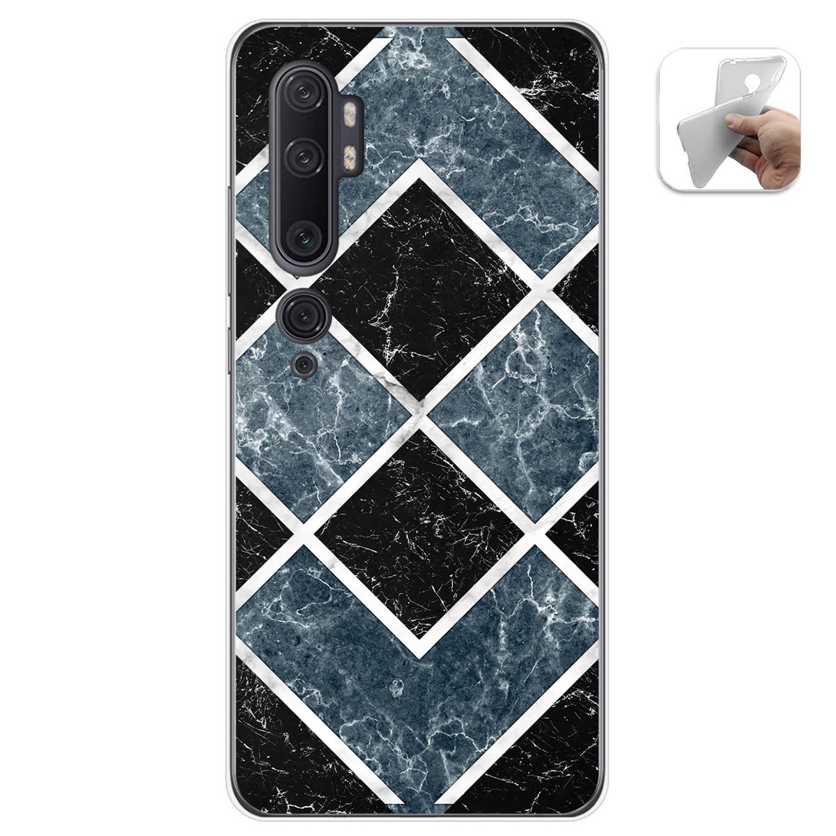 Funda Gel Tpu para Xiaomi Mi Note 10 diseño Mármol 06 Dibujos