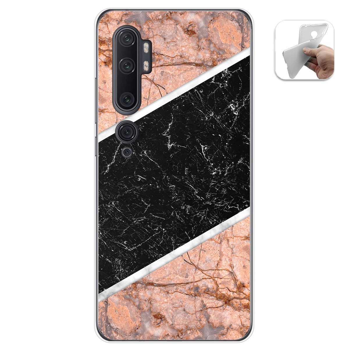 Funda Gel Tpu para Xiaomi Mi Note 10 diseño Mármol 07 Dibujos