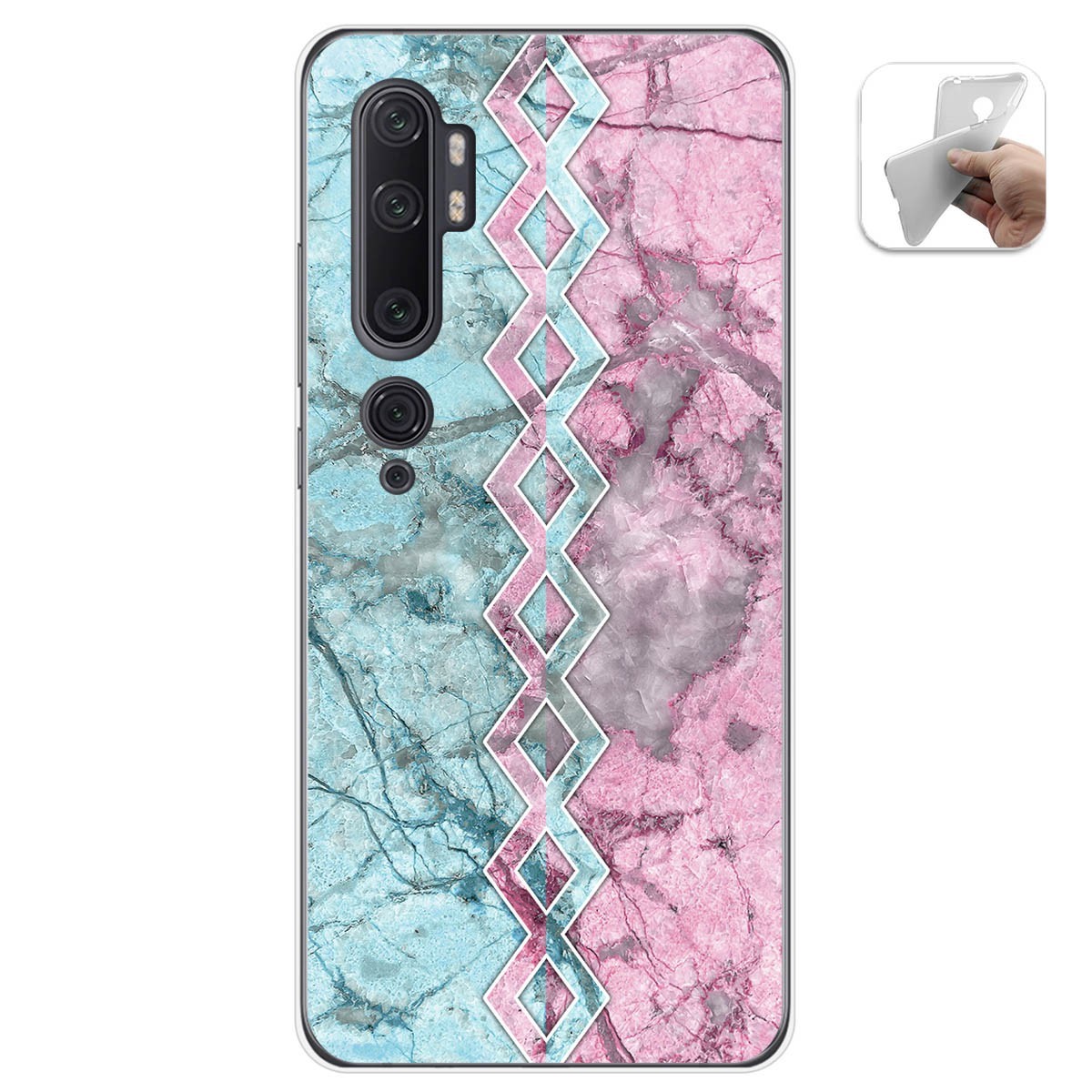 Funda Gel Tpu para Xiaomi Mi Note 10 diseño Mármol 08 Dibujos