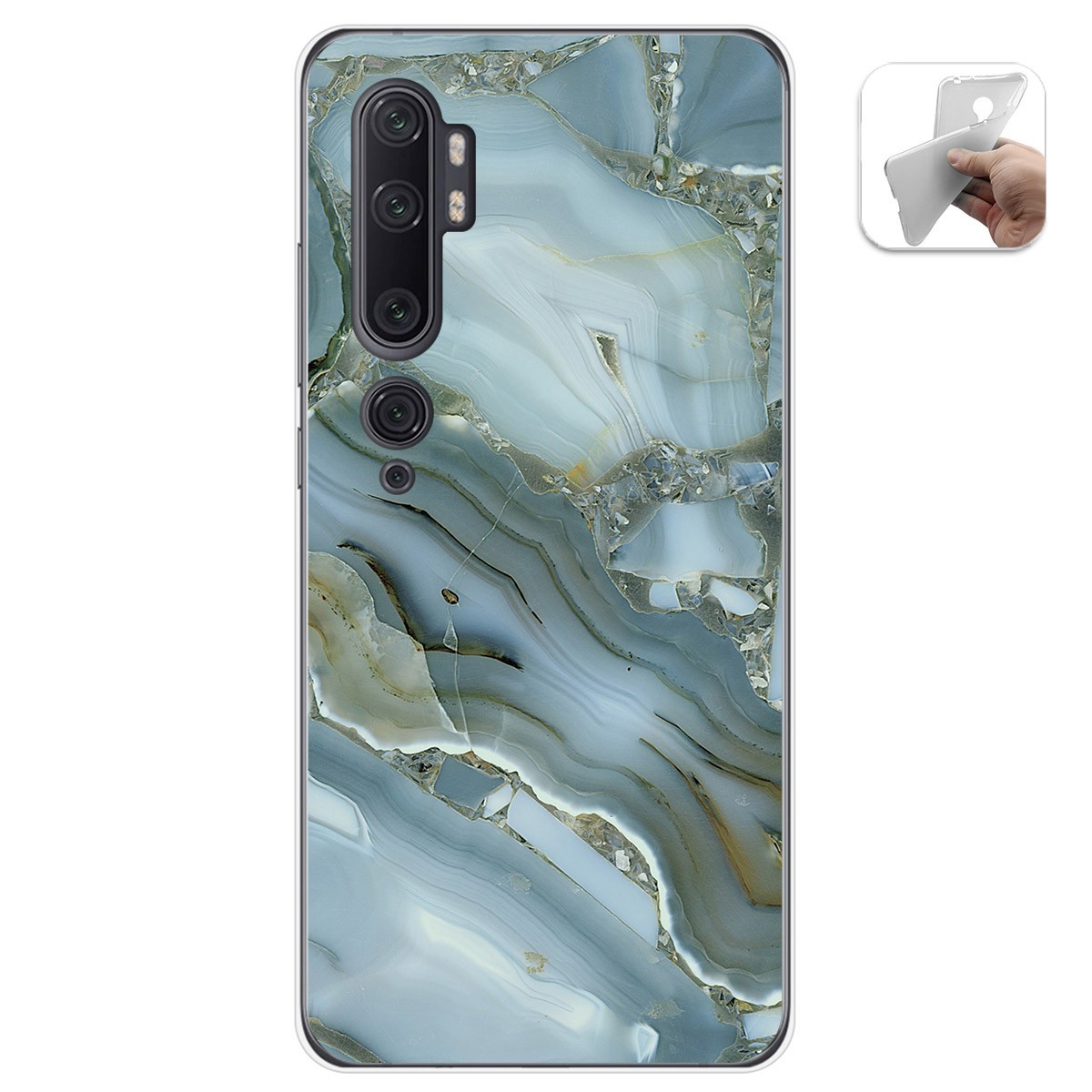Funda Gel Tpu para Xiaomi Mi Note 10 diseño Mármol 09 Dibujos