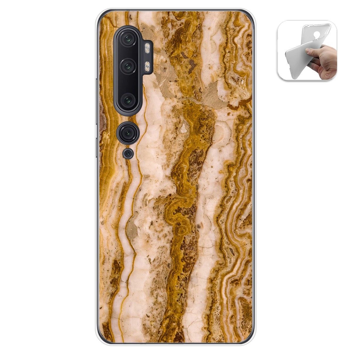 Funda Gel Tpu para Xiaomi Mi Note 10 diseño Mármol 10 Dibujos
