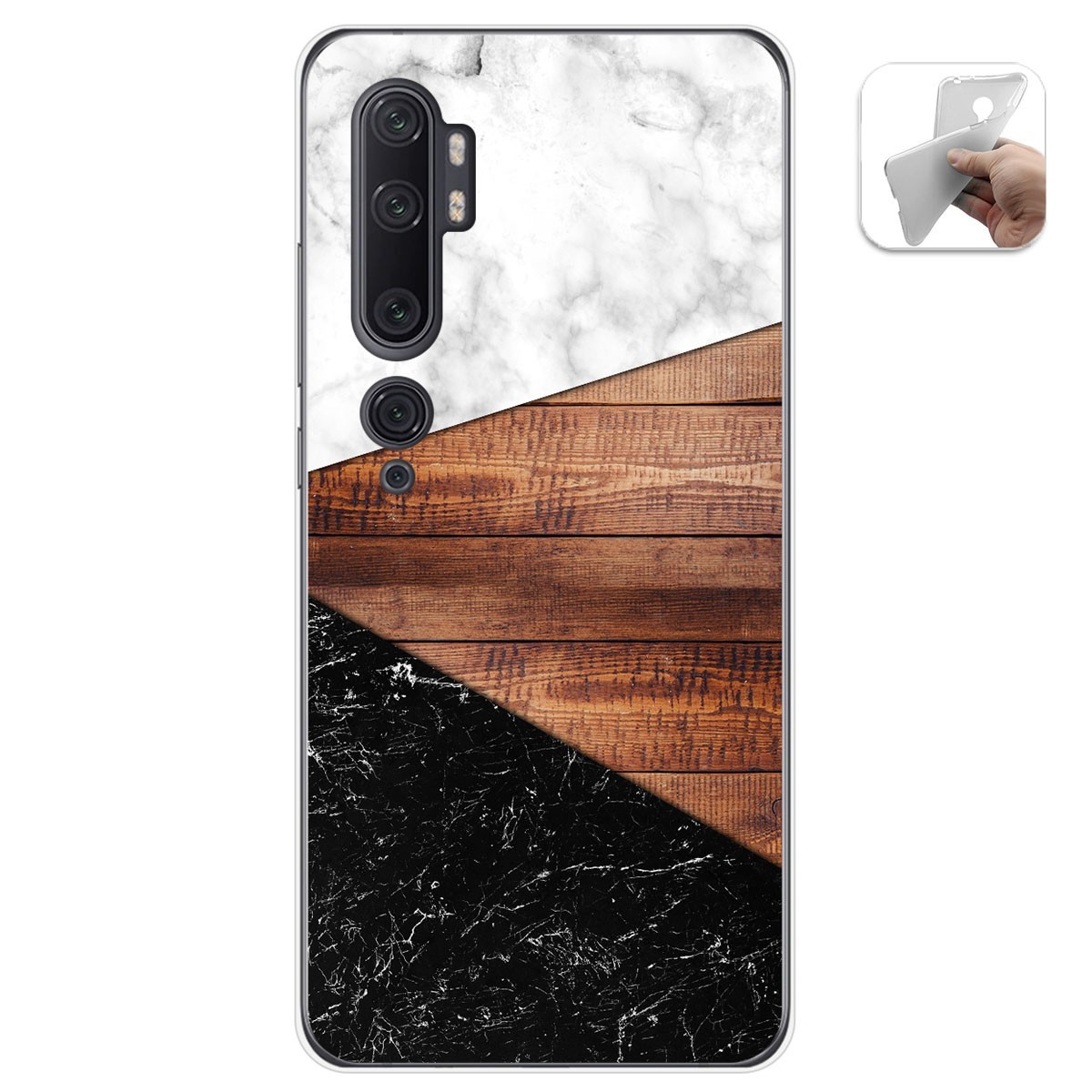 Funda Gel Tpu para Xiaomi Mi Note 10 diseño Mármol 11 Dibujos