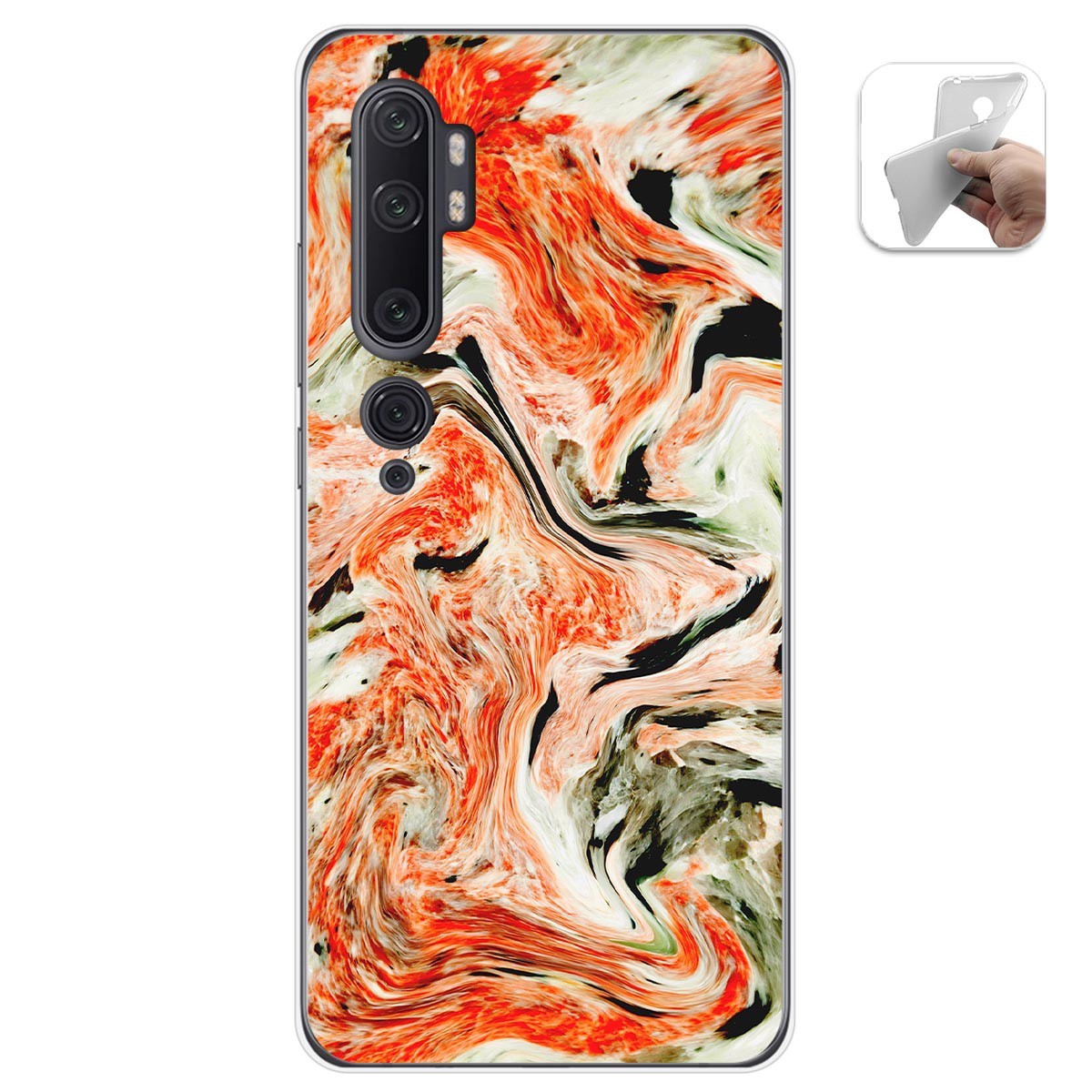 Funda Gel Tpu para Xiaomi Mi Note 10 diseño Mármol 12 Dibujos