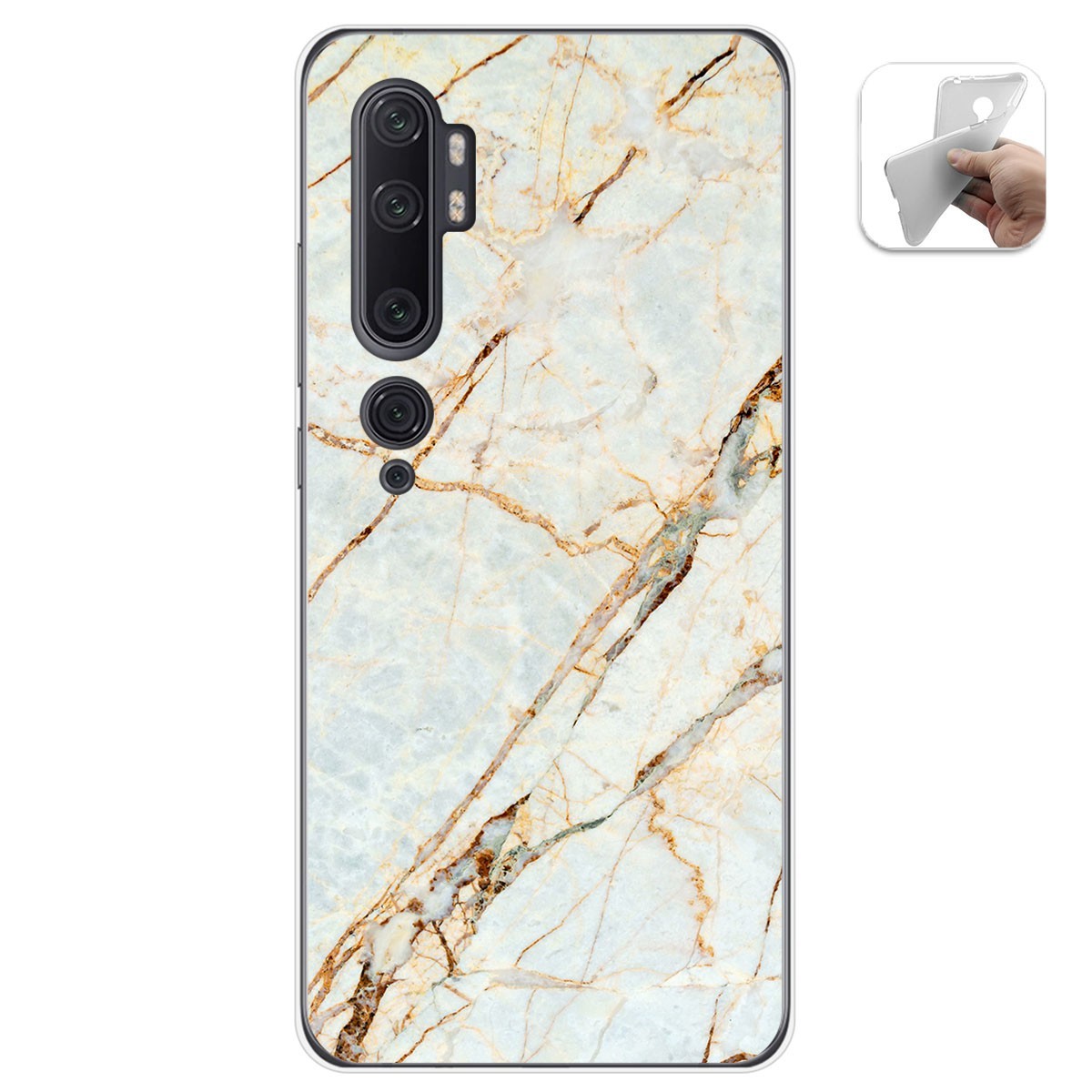 Funda Gel Tpu para Xiaomi Mi Note 10 diseño Mármol 13 Dibujos