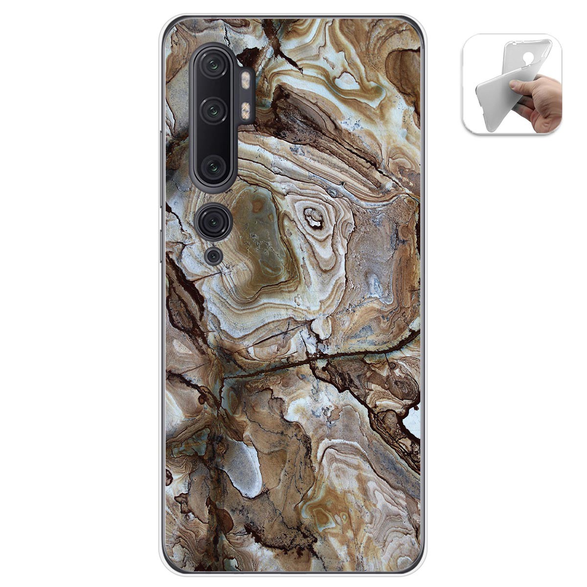 Funda Gel Tpu para Xiaomi Mi Note 10 diseño Mármol 14 Dibujos