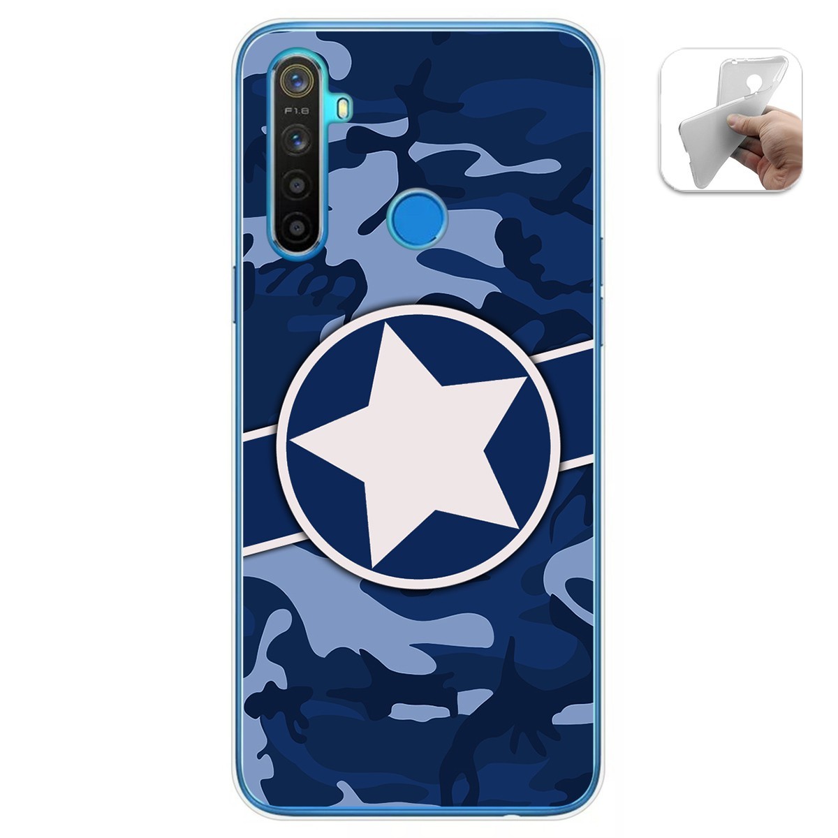 Funda Gel Tpu para Realme 5 / 5s / 5i / 6i diseño Camuflaje 03 Dibujos