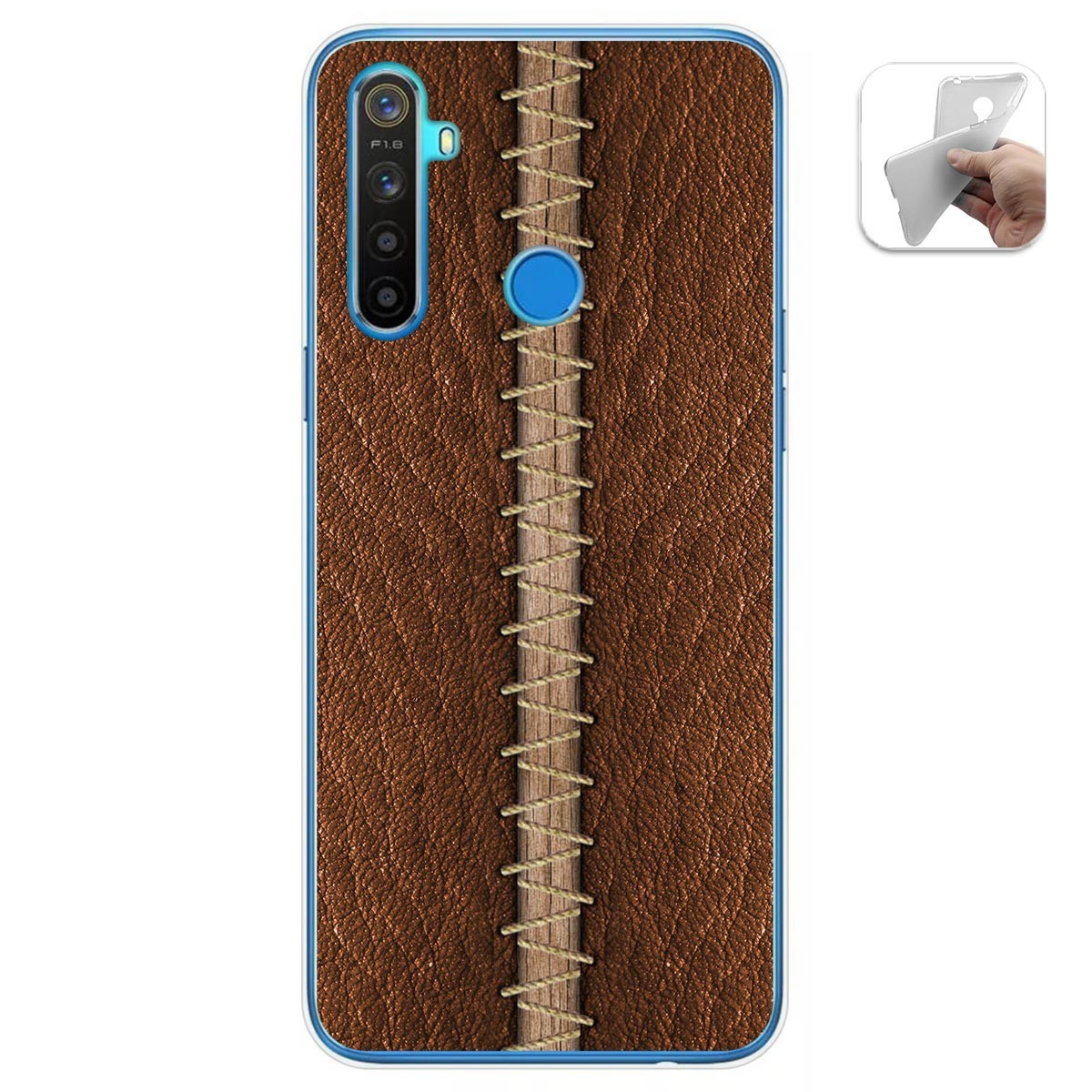 Funda Gel Tpu para Realme 5 / 5s / 5i / 6i diseño Cuero 01 Dibujos