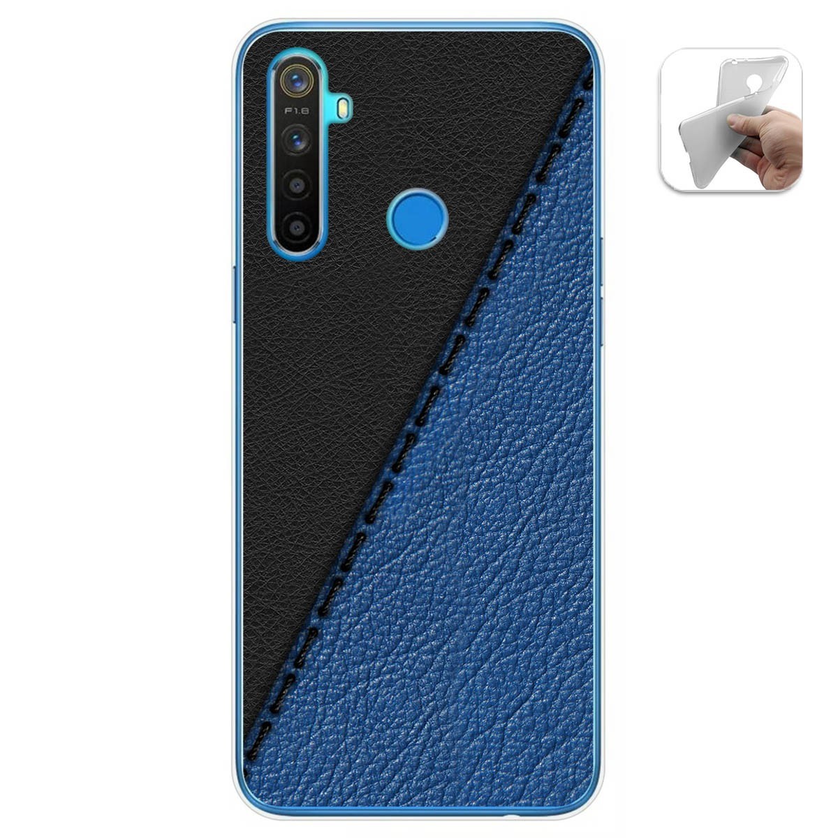 Funda Gel Tpu para Realme 5 / 5s / 5i / 6i diseño Cuero 02 Dibujos