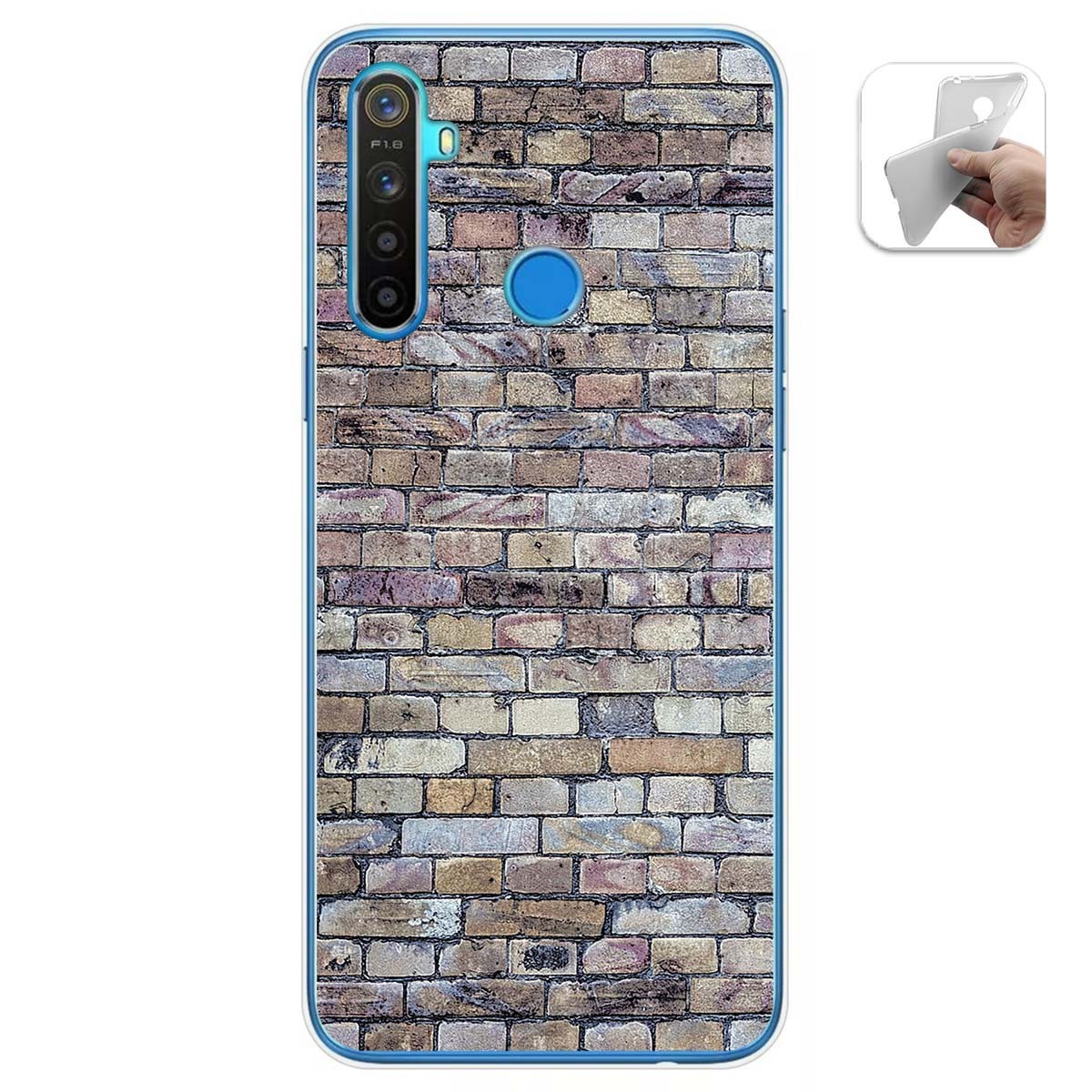 Funda Gel Tpu para Realme 5 / 5s / 5i / 6i diseño Ladrillo 02 Dibujos