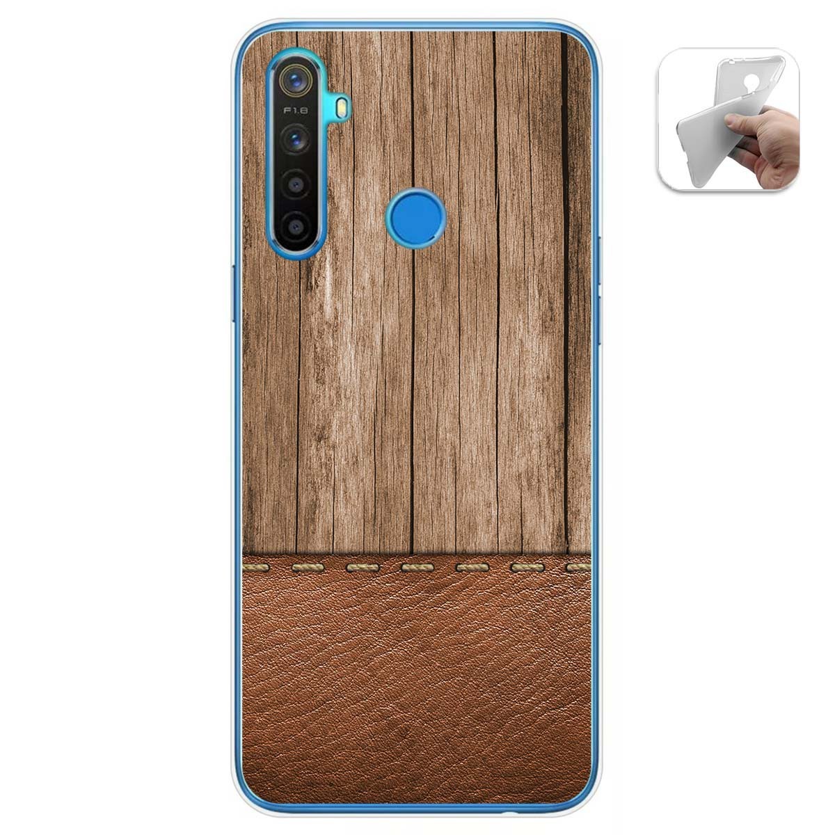 Funda Gel Tpu para Realme 5 / 5s / 5i / 6i diseño Madera 09 Dibujos