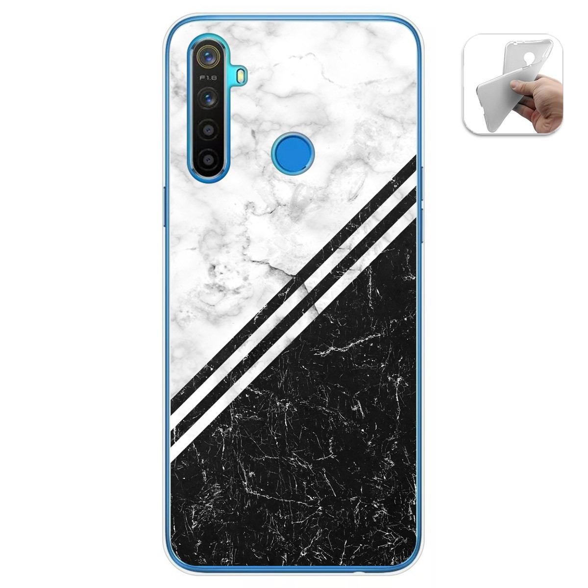 Funda Gel Tpu para Realme 5 / 5s / 5i / 6i diseño Mármol 01 Dibujos