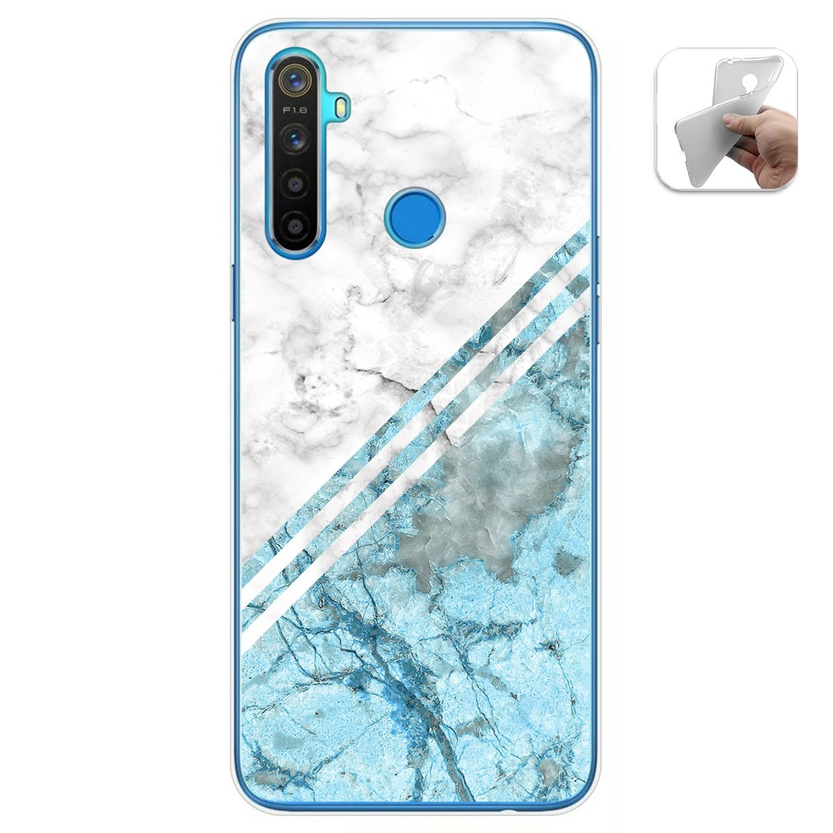 Funda Gel Tpu para Realme 5 / 5s / 5i / 6i diseño Mármol 02 Dibujos