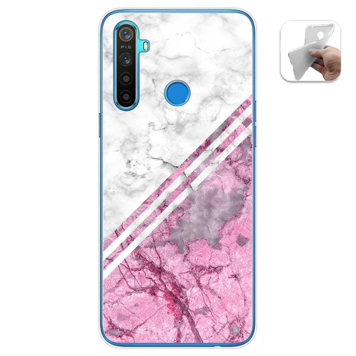 Funda Gel Tpu para Realme 5 / 5s / 5i / 6i diseño Mármol 03 Dibujos