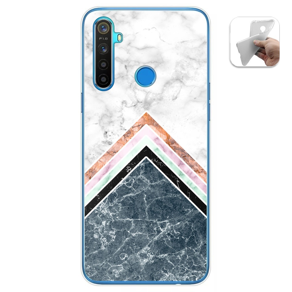 Funda Gel Tpu para Realme 5 / 5s / 5i / 6i diseño Mármol 05 Dibujos