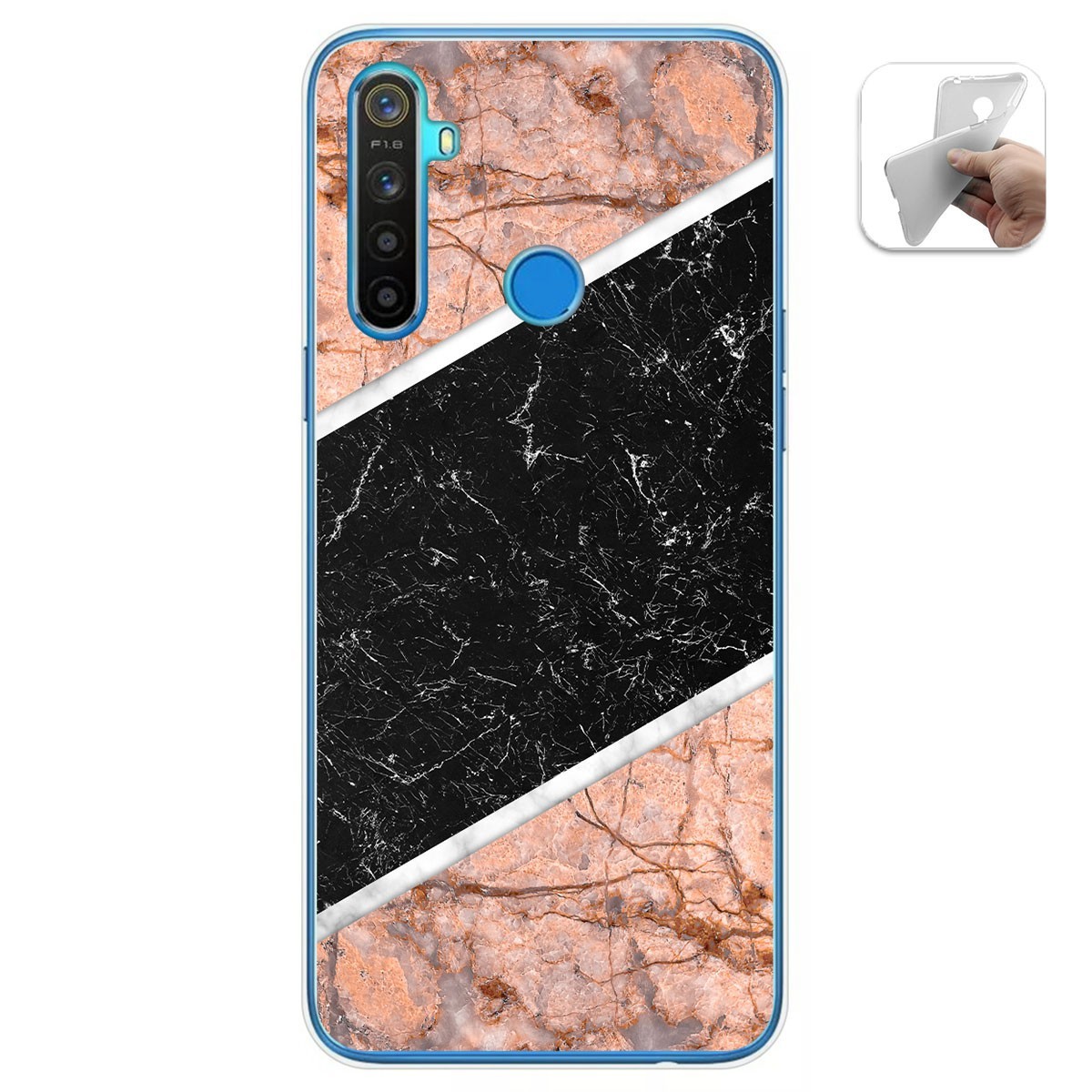 Funda Gel Tpu para Realme 5 / 5s / 5i / 6i diseño Mármol 07 Dibujos