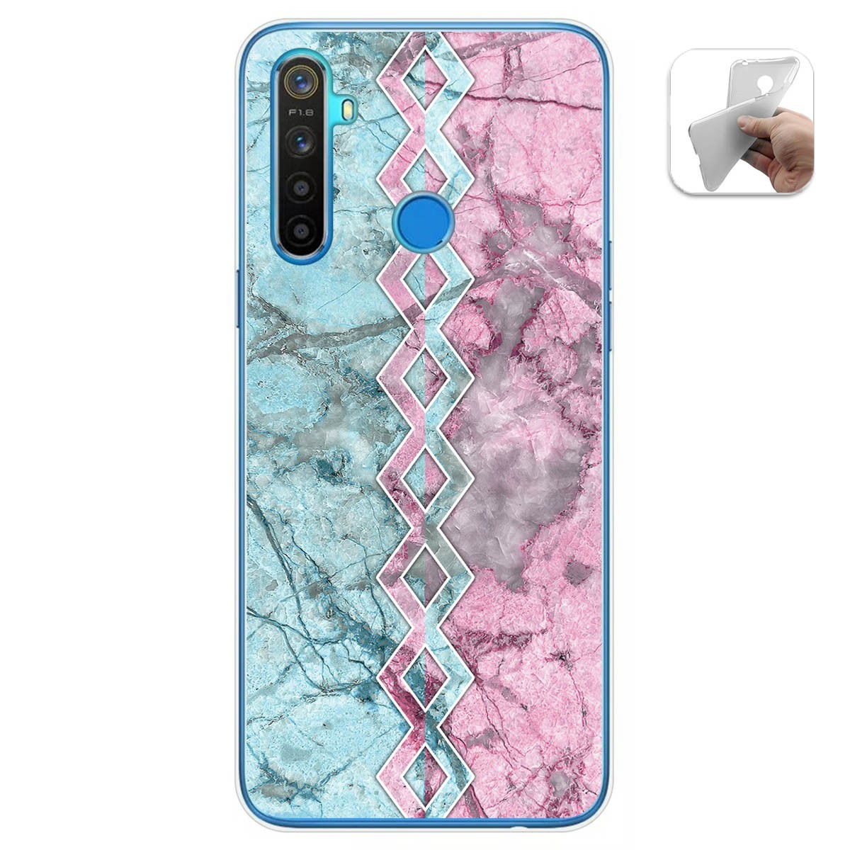 Funda Gel Tpu para Realme 5 / 5s / 5i / 6i diseño Mármol 08 Dibujos