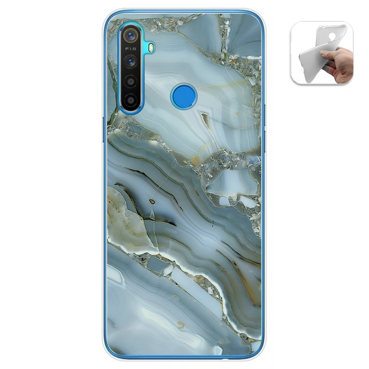 Funda Gel Tpu para Realme 5 / 5s / 5i / 6i diseño Mármol 09 Dibujos