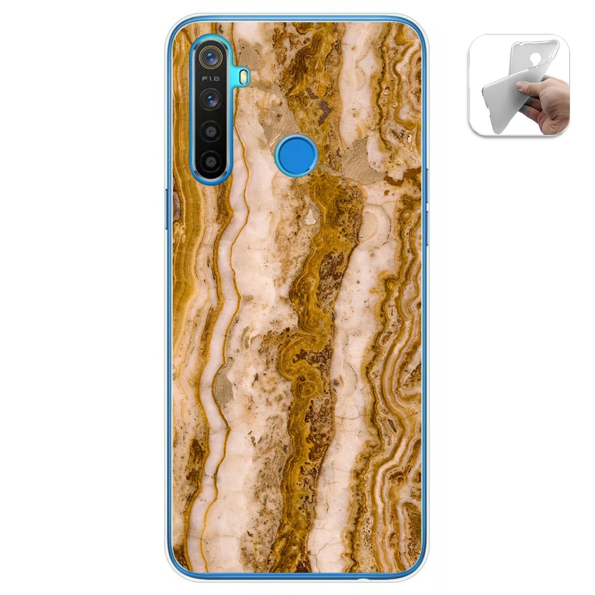 Funda Gel Tpu para Realme 5 / 5s / 5i / 6i diseño Mármol 10 Dibujos