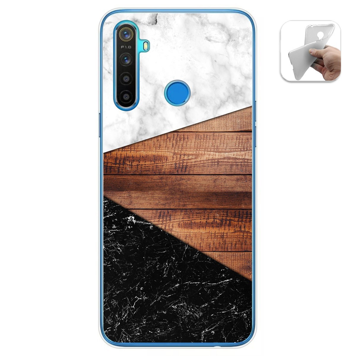 Funda Gel Tpu para Realme 5 / 5s / 5i / 6i diseño Mármol 11 Dibujos