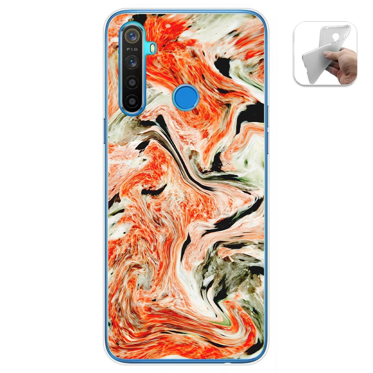 Funda Gel Tpu para Realme 5 / 5s / 5i / 6i diseño Mármol 12 Dibujos