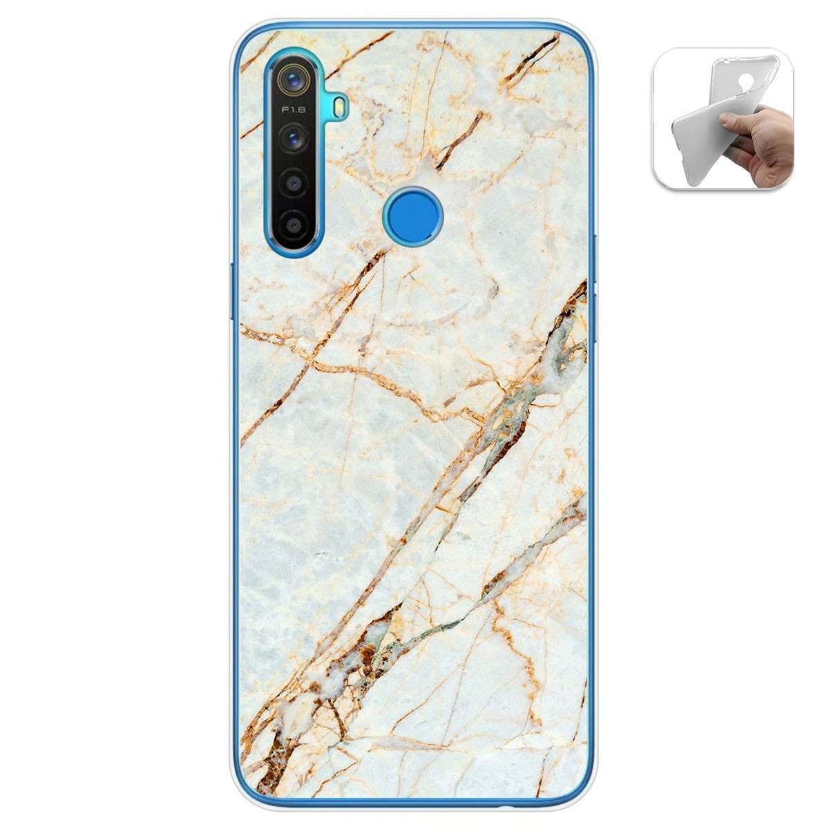 Funda Gel Tpu para Realme 5 / 5s / 5i / 6i diseño Mármol 13 Dibujos