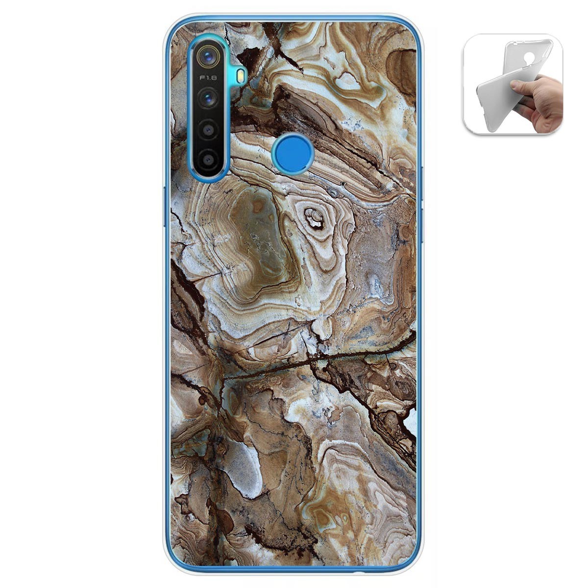 Funda Gel Tpu para Realme 5 / 5s / 5i / 6i diseño Mármol 14 Dibujos