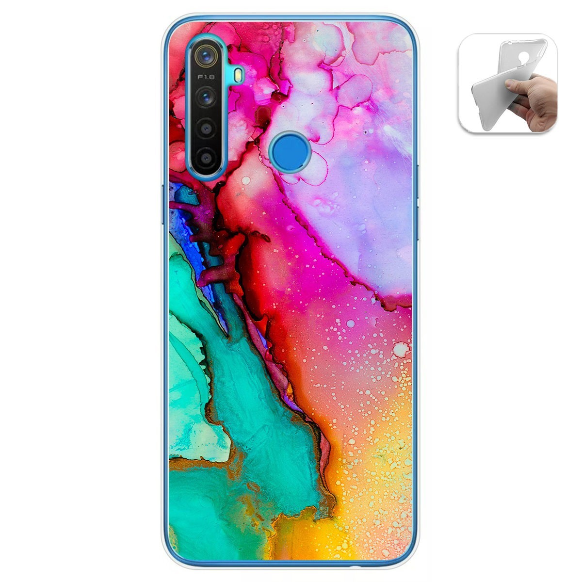 Funda Gel Tpu para Realme 5 / 5s / 5i / 6i diseño Mármol 15 Dibujos