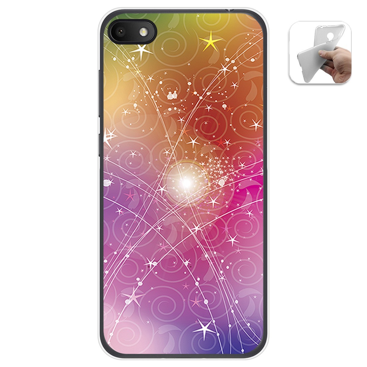 Funda Gel Tpu para Alcatel 1V 2019 diseño Abstracto Dibujos