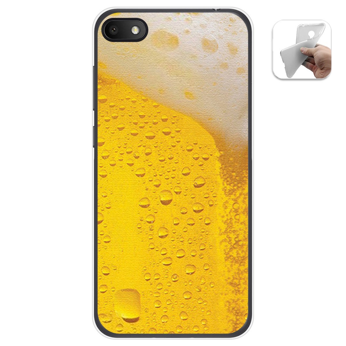 Funda Gel Tpu para Alcatel 1V 2019 diseño Cerveza Dibujos