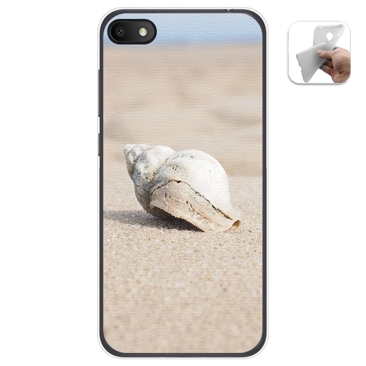 Funda Gel Tpu para Alcatel 1V 2019 diseño Concha Dibujos
