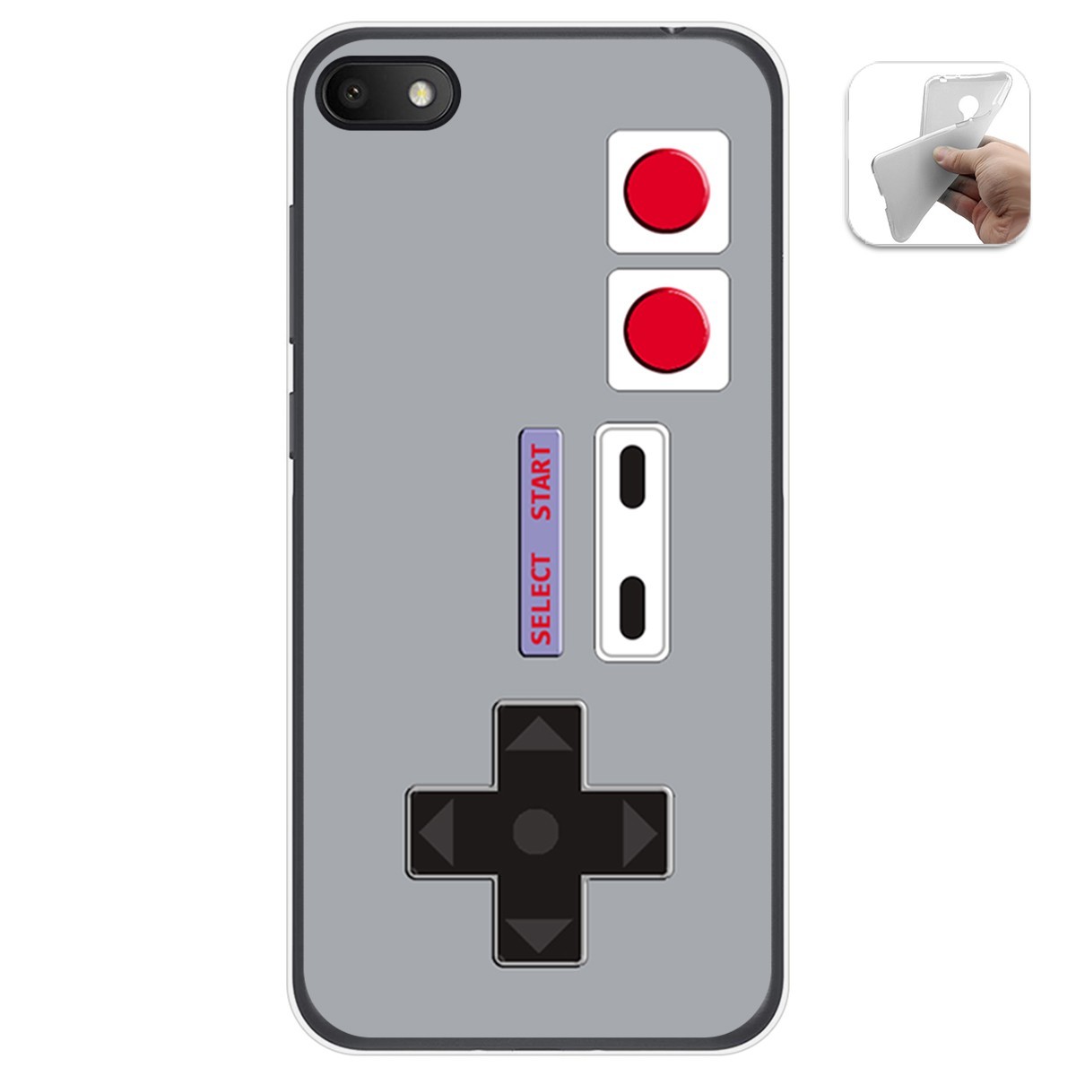 Funda Gel Tpu para Alcatel 1V 2019 diseño Consola Dibujos