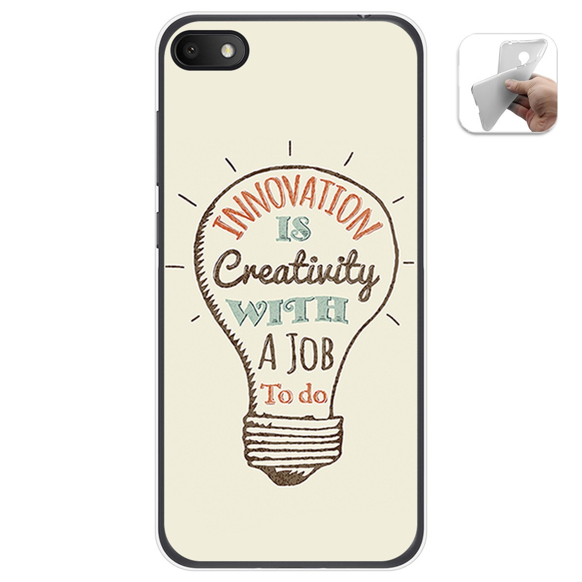 Funda Gel Tpu para Alcatel 1V 2019 diseño Creativity Dibujos