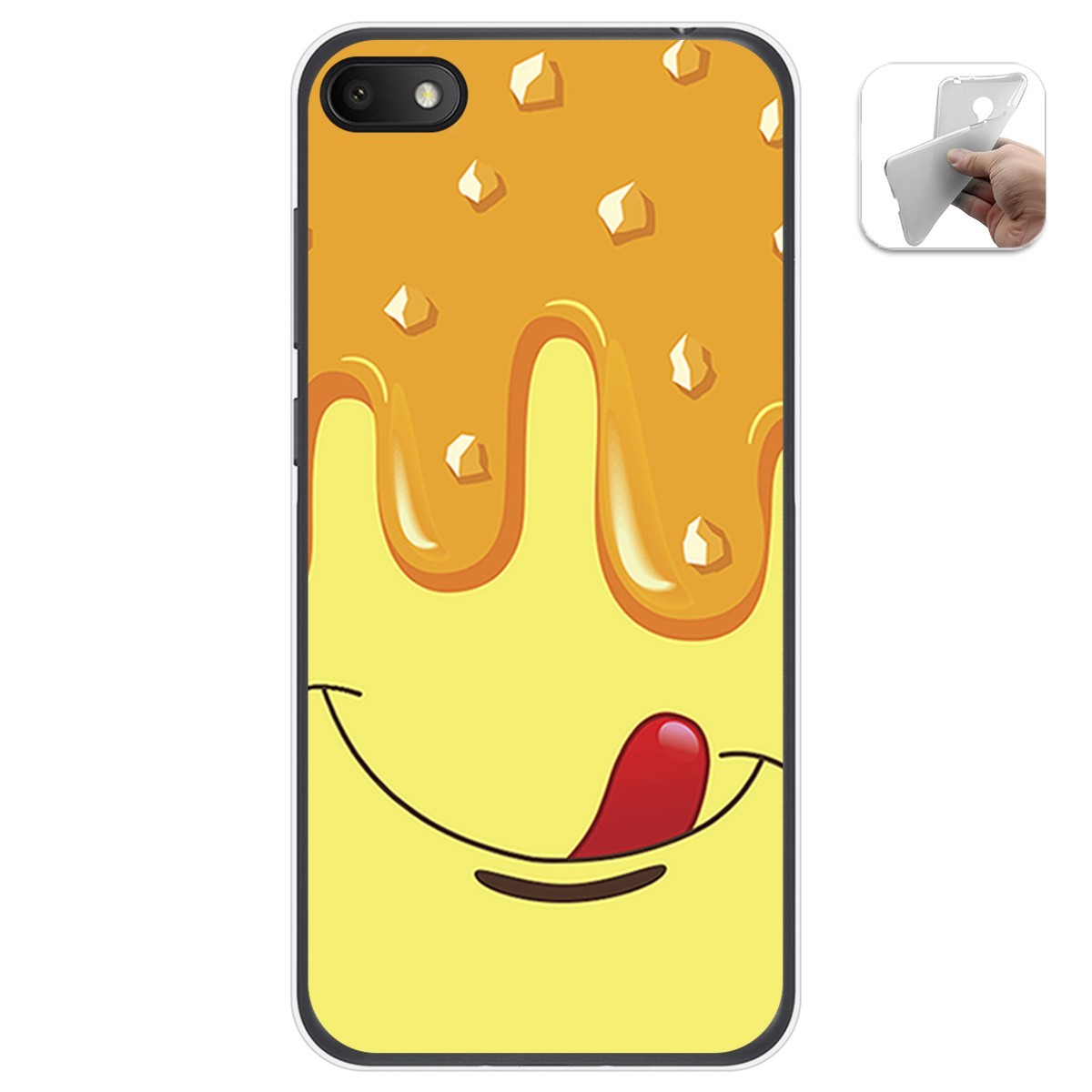 Funda Gel Tpu para Alcatel 1V 2019 diseño Helado Vainilla Dibujos