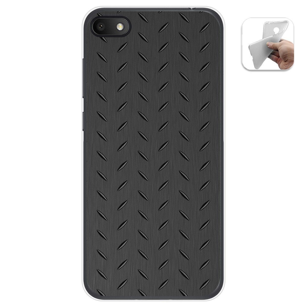 Funda Gel Tpu para Alcatel 1V 2019 diseño Metal Dibujos