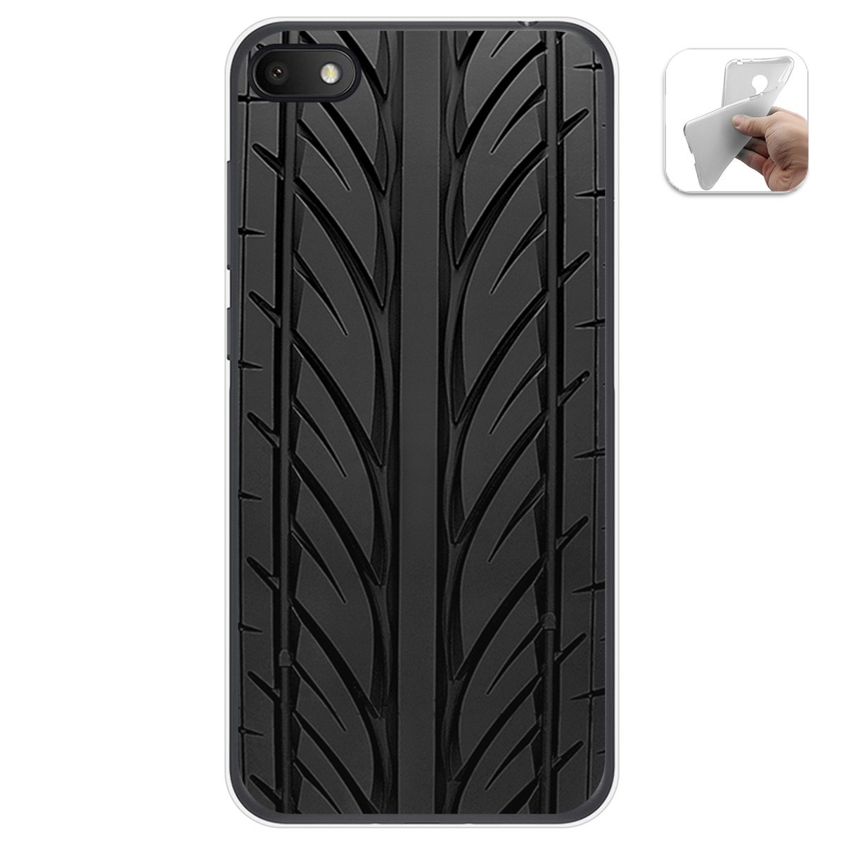 Funda Gel Tpu para Alcatel 1V 2019 diseño Neumatico Dibujos