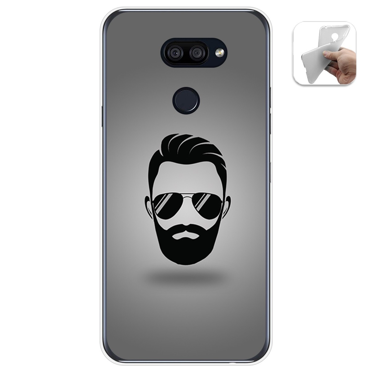 Funda Gel Tpu para Lg K40S diseño Barba Dibujos