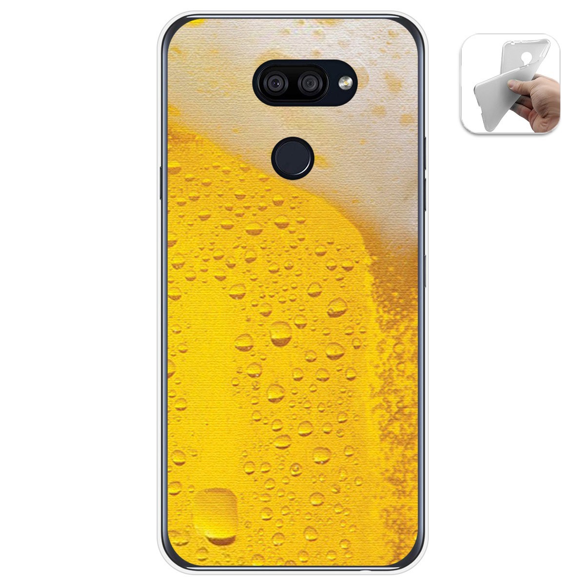 Funda Gel Tpu para Lg K40S diseño Cerveza Dibujos