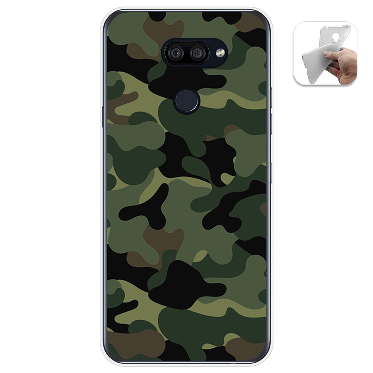 Funda Gel Tpu para Lg K40S diseño Camuflaje Dibujos