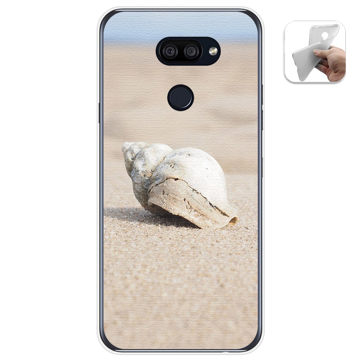 Funda Gel Tpu para Lg K40S diseño Concha Dibujos