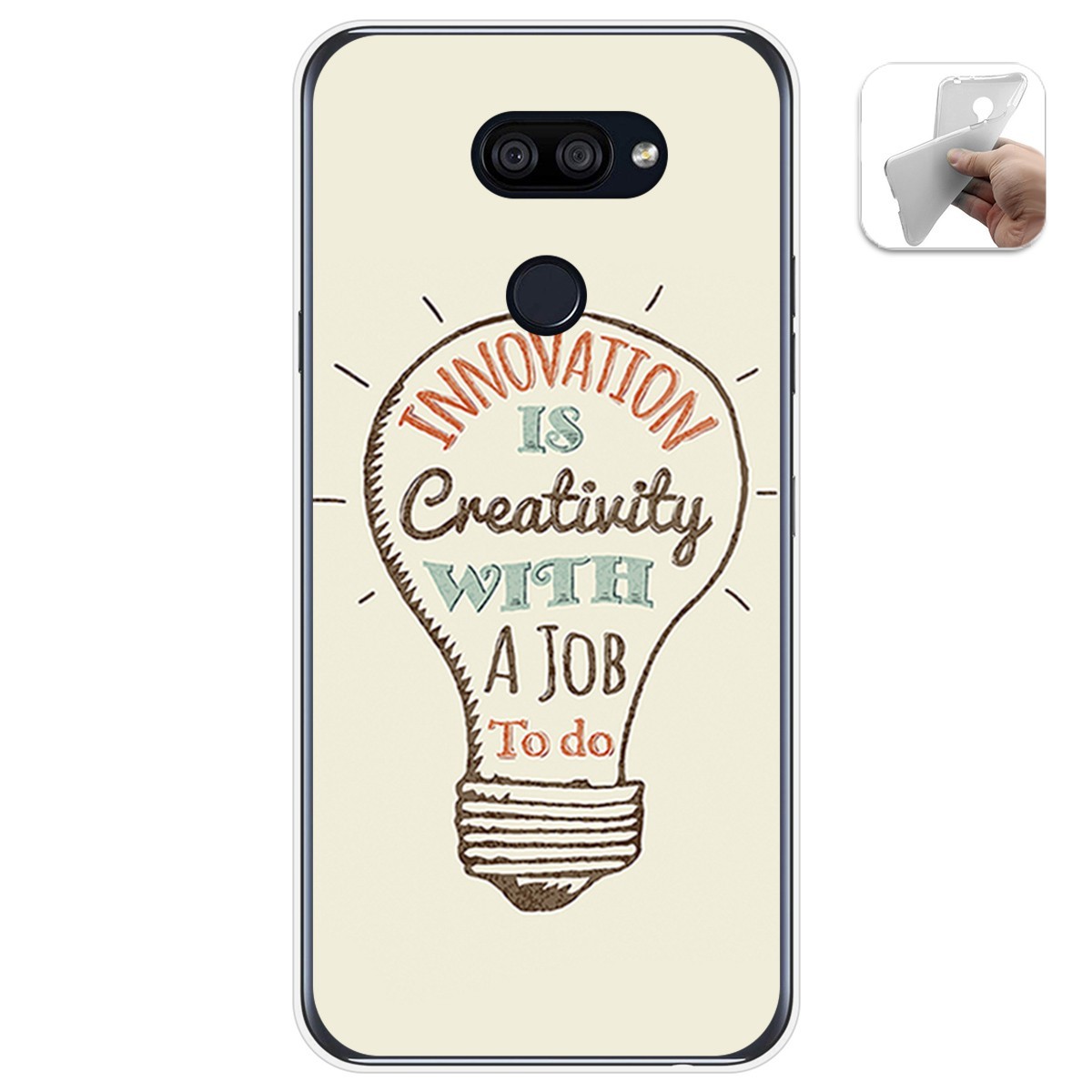Funda Gel Tpu para Lg K40S diseño Creativity Dibujos