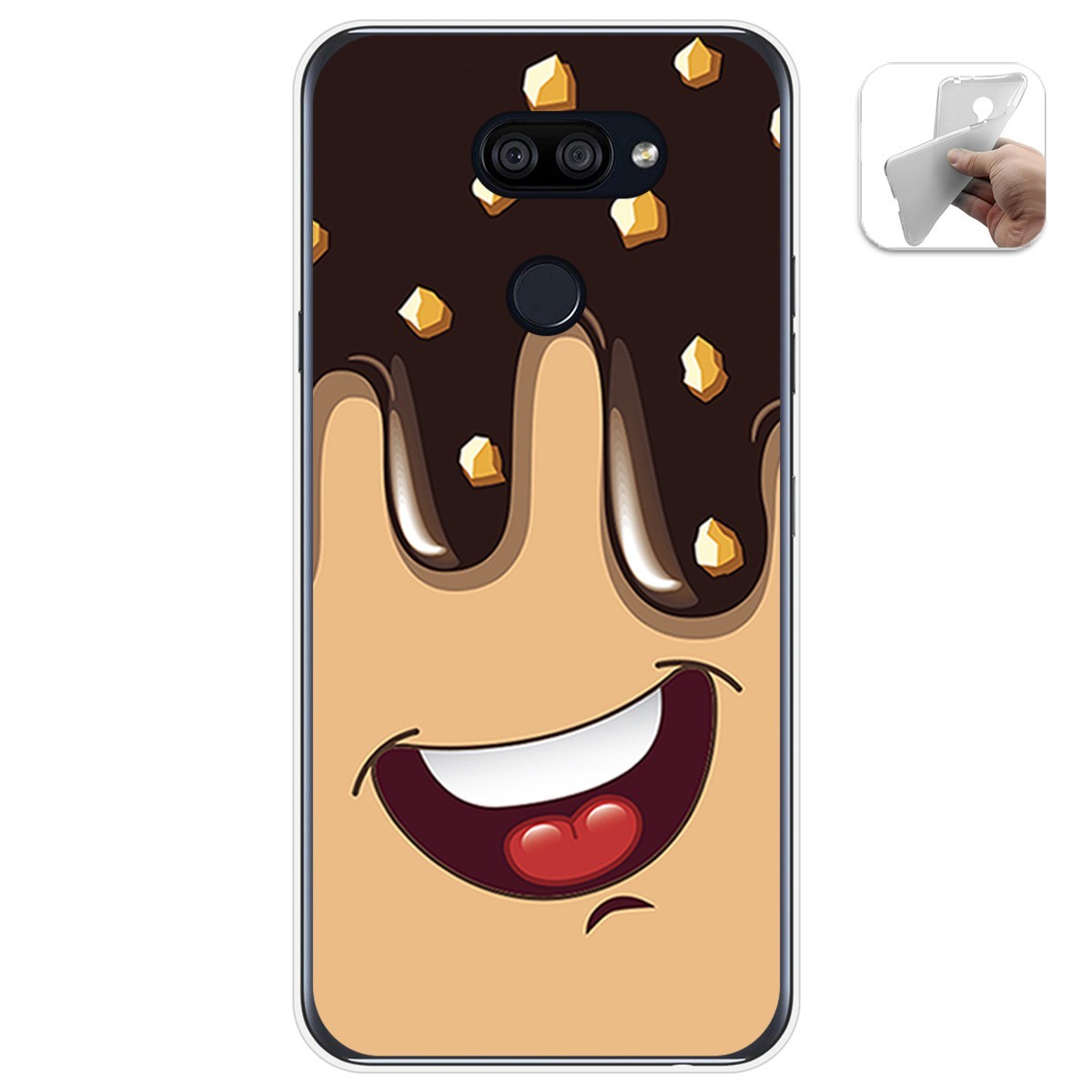 Funda Gel Tpu para Lg K40S diseño Helado Chocolate Dibujos