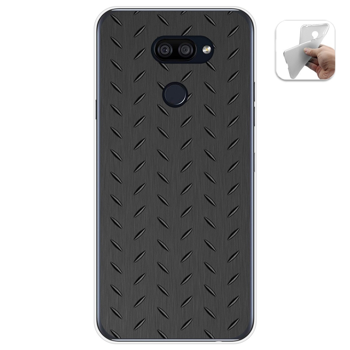 Funda Gel Tpu para Lg K40S diseño Metal Dibujos