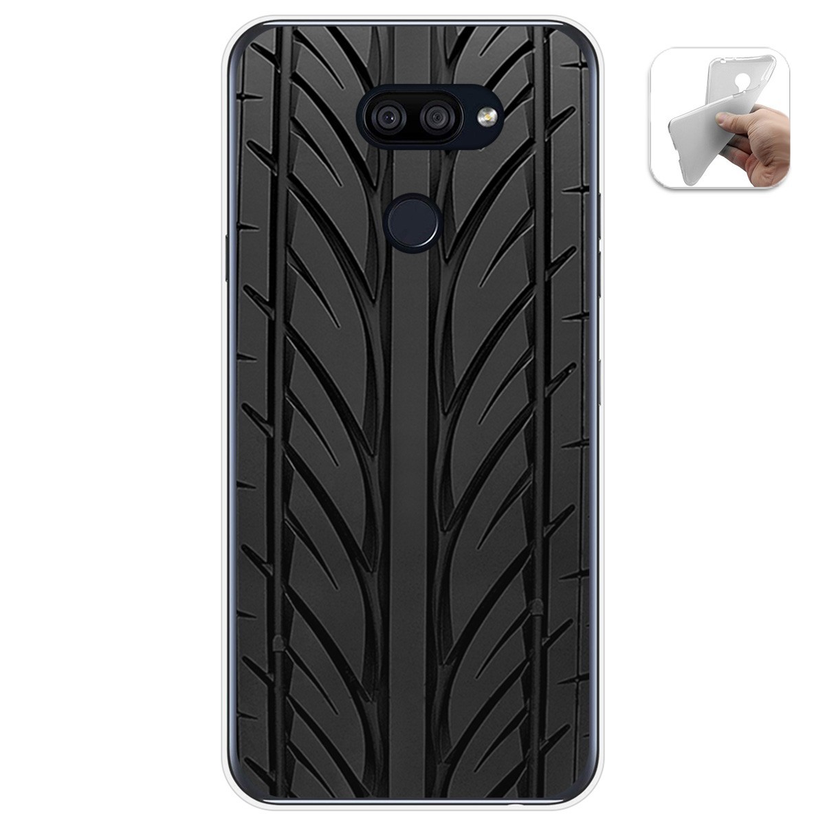 Funda Gel Tpu para Lg K40S diseño Neumatico Dibujos