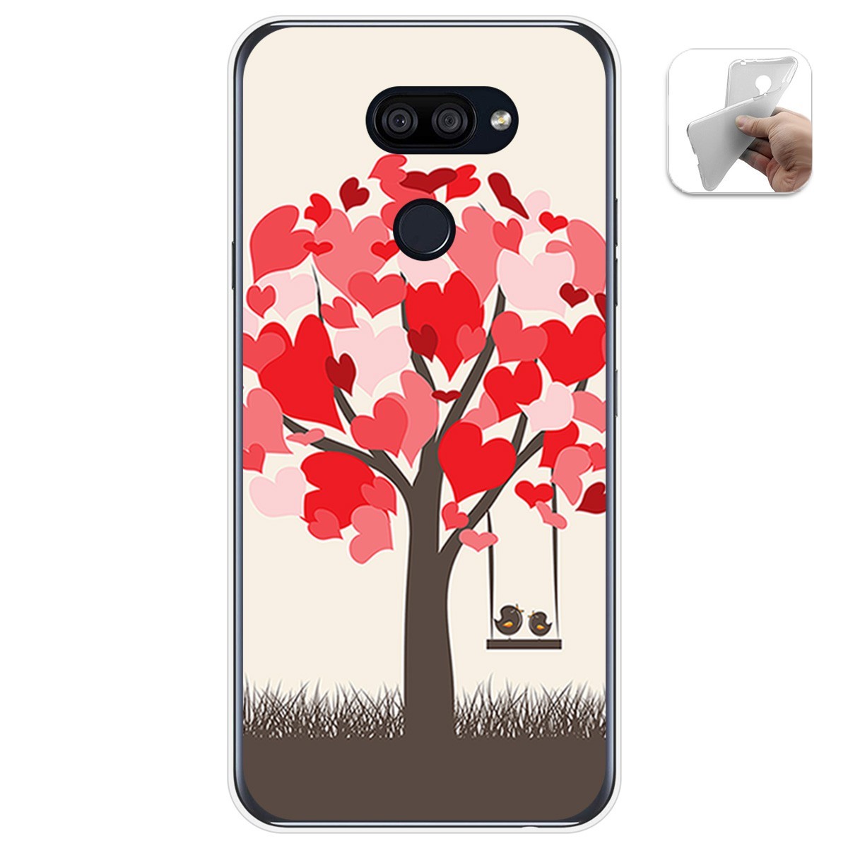 Funda Gel Tpu para Lg K40S diseño Pajaritos Dibujos