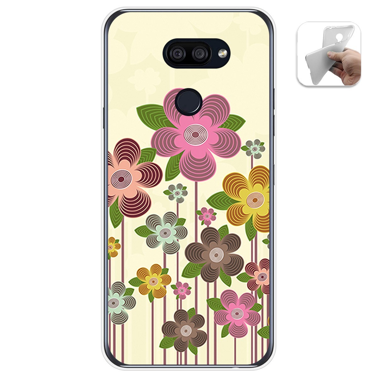 Funda Gel Tpu para Lg K40S diseño Primavera En Flor Dibujos