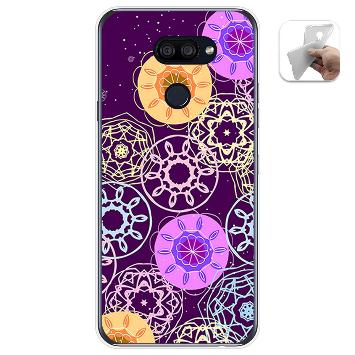 Funda Gel Tpu para Lg K40S diseño Radial Dibujos